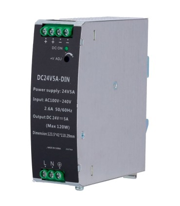 Alimentatore a commutazione uscita DC 24 V 5 A / 120 W
