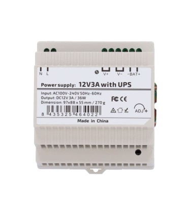 Fuente de alimentación con función UPS Salida DC 12 V 3 A / 36 W