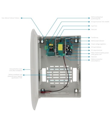 Boîte de distribution d'alimentation 1 entrée AC 100-240 V 50/60 Hz