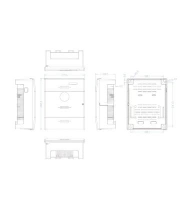 Caja de distribución de alimentación 1 entrada AC 100-240 V 50/60 Hz