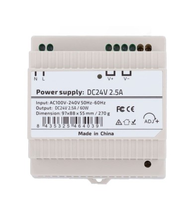 Alimentatore uscita DC 24 V 2.5 A / 60 W