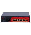Safire Switch Hi-PoE 4 puertos PoE + 1 Uplink RJ45 + 1 Uplink SFP