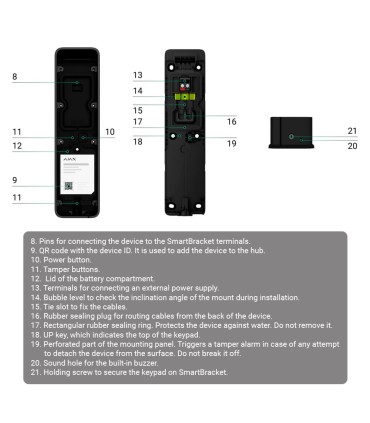 Keypad Outdoor Ajax Branco