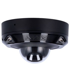 Camara IP Mini Dome 5 MP Ajax, lente 2.8mm, dupla iluminação 15m - Cor Preto
