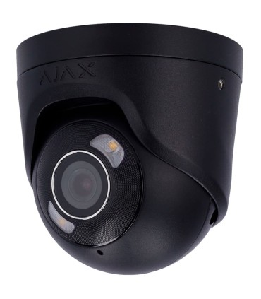 Telecamera IP Ajax Turret da 8 MP, obiettivo da 4mm e doppia illuminazione - Colore nero