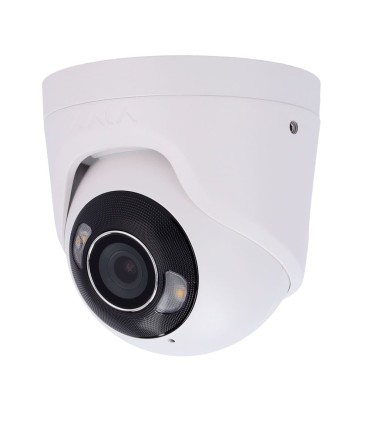 Câmara IP Turret 8 Megapixel Ajax IP com visão IV e luz branca de até 50 m- Cor Branco