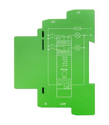 Dimmer Doppia Linea Barra DIN Shelly Pro Dimmer 2PM