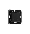 Shelly Wall Switch 2 Preto - Tecla Dupla para Módulos de Encastrar