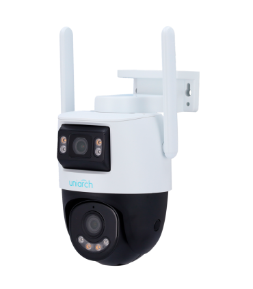 UHO-P2S-M55F34 - Cámara IP WiFi Uniarch 5MP Doble lente 2.8 mm panorámica y 4 mm PTZ