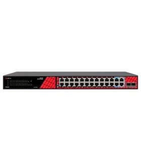 SF-SW2824HIPOE-MF-300 - Safire Switch Hi-PoE 24 PoE ports + 2 RJ45 Uplink + 2 MGESFP Uplink