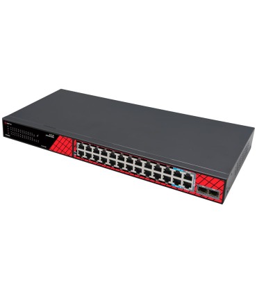 SF-SW2824HIPOE-MF-300 - Safire Switch Hi-PoE 24 PoE ports + 2 RJ45 Uplink + 2 MGESFP Uplink