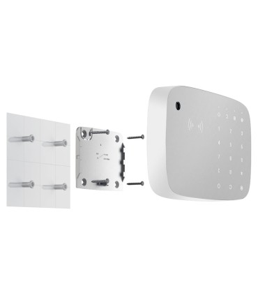 Ajax KeyPad Combi Blanc — Clavier avec Sirène Jeweller
