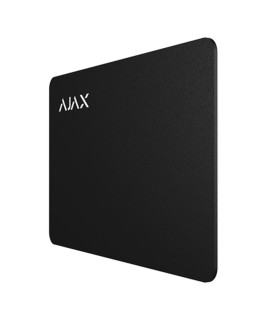 Cartão Pass preto para armar e desarmar sistemas de alarme Ajax através de Keypad Plus
