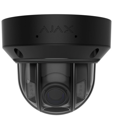 Ajax DomeCam HLVF 5 MP Preta — Câmara IP Varifocal Dome