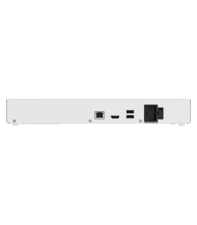 Ajax NVR H2DAC 8 Canales Blanco — Grabador IP 4K, Soporte para 2 HDDs Hot-Swap y Salida HDMI