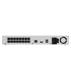 Ajax NVR H2D16PAC 16 Canali PoE Bianco — Registratore IP 4K, 16 Porte PoE, Supporto per 2 HDD Hot-Swap e Uscita HDMI