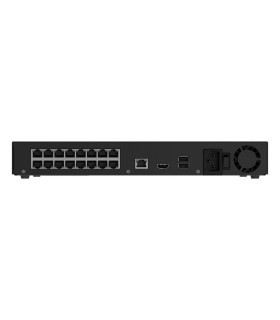 Ajax NVR H2D16PAC 16 Canales PoE Negro — Grabador IP 4K, 16 Puertos PoE, Soporte para 2 HDDs Hot-Swap y Salida HDMI
