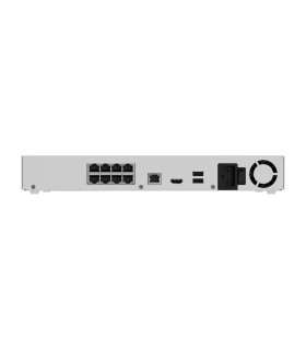 Ajax NVR H2D8PAC 8 Canali PoE Bianco — Registratore IP 4K, 8 Porte PoE, Supporto per 2 HDD Hot-Swap e Uscita HDMI
