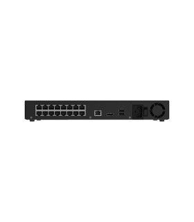 Ajax Superior NVR H2DAI16PAC 16 Canales PoE Negro — Grabador IP 4K IA, 16 Puertos PoE+, 2 HDDs Hot-Swap y HDMI