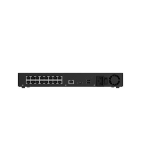 Ajax Superior NVR H2DAI16PAC 32 Canali 16 PoE Nero — Registratore IP 4K IA, 16 Porte PoE+, 2 HDD Hot-Swap e HDMI
