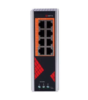 Switch Safire SF-SWI08HIPOE-G-AC-130-DIN | Lisintec