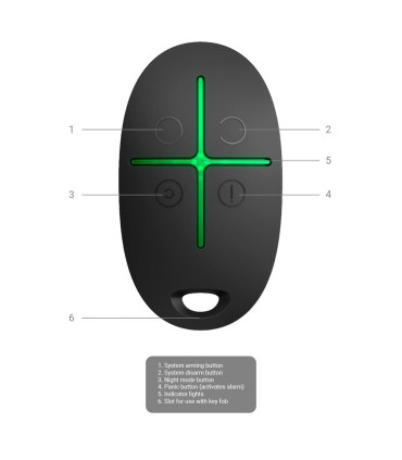 Ajax Superior SpaceControl Noir | Lisintec